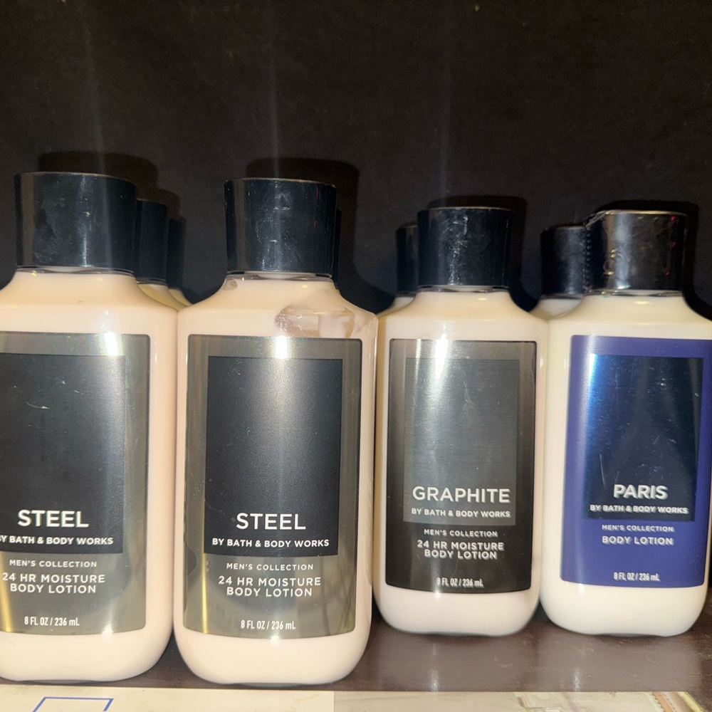 Bath & Body Works Men's Collection Lotions - Steel, Graphite, Paris